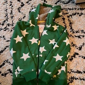 boys boden size 6-7 zip up sherpa hoodie. gently worn